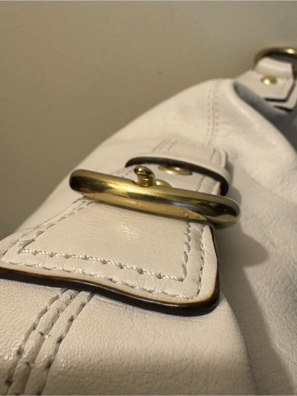 Vintage 2008 Coach Madison Julianne Cream Leather Crossbody Satchel Tote - MINT - Picture 8 of 16